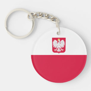 Poolse vlag sleutelhanger