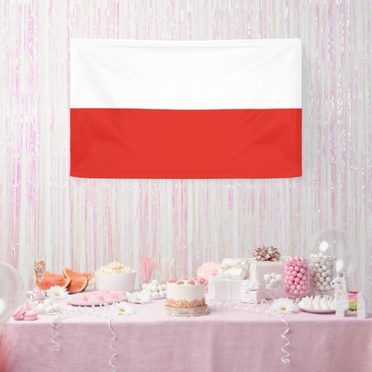 Poolse vlag spandoek (Feest)