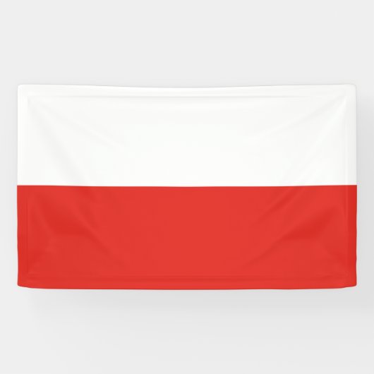 Poolse vlag spandoek (Horizontaal)