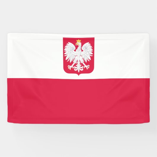 Poolse vlag spandoek (Horizontaal)