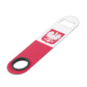 Poolse vlag speed flessenopener (Voorkant Gekanteld)