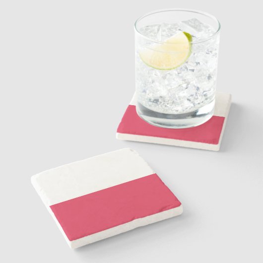 Poolse vlag stenen onderzetter (Zijkant)