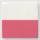 Poolse vlag stenen onderzetter (Voorkant)