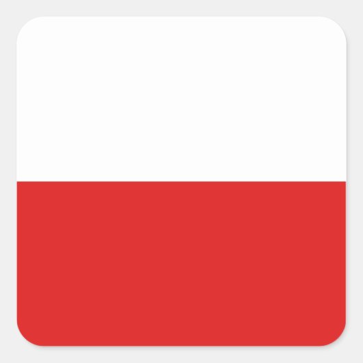 Poolse vlag Sticker (Voorkant)
