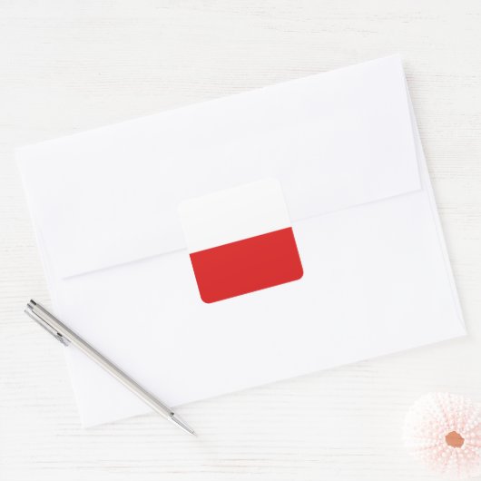 Poolse vlag Sticker (Envelop)