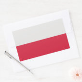 Poolse vlag Sticker (Envelop)