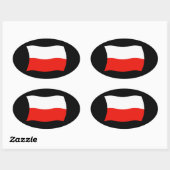 Poolse Vlag Sticker (Vel)