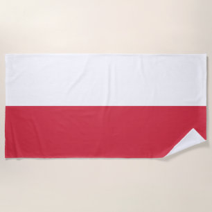 Poolse Vlag Strandhanddoek Strandlaken