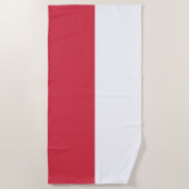 Poolse Vlag Strandhanddoek Strandlaken (Voorkant)