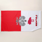 Poolse vlag strandlaken (Voorkant)