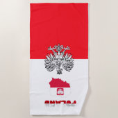 Poolse vlag strandlaken (Voorkant)