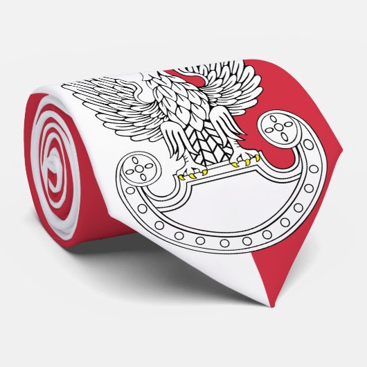 Poolse vlag stropdas (Opgerold)