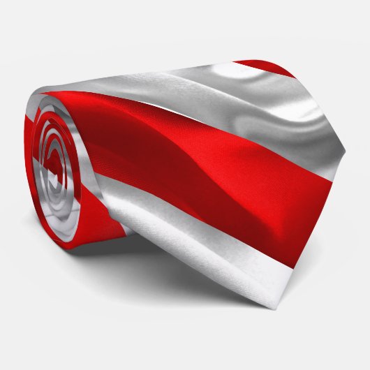 Poolse vlag stropdas (Opgerold)