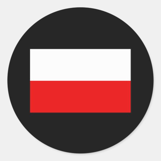 Poolse vlag T-shirts en cadeautjes Ronde Sticker (Voorkant)