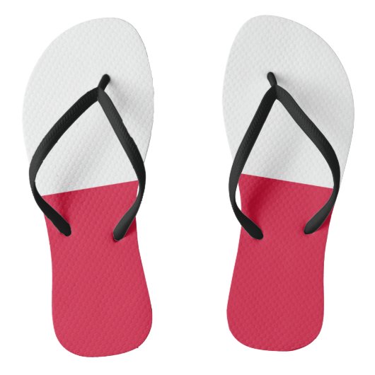 Poolse vlag teenslippers (Voetbed)