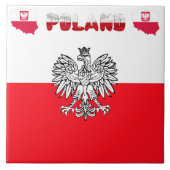Poolse vlag tegeltje (Voorkant)