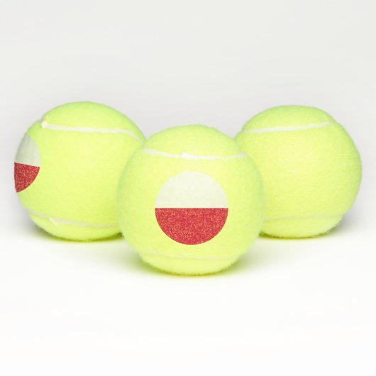 Poolse vlag tennisballen (Multi)