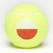 Poolse vlag tennisballen (Achterkant)