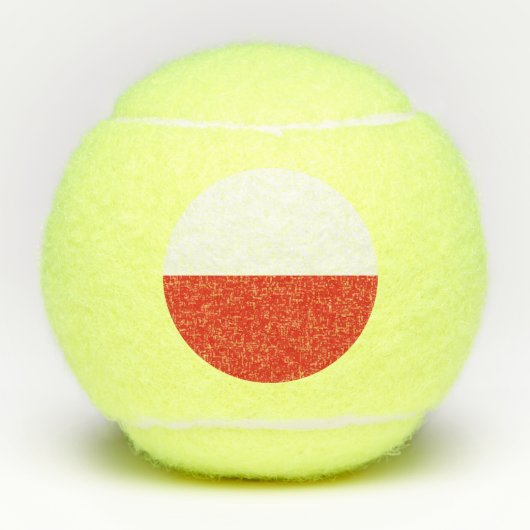 Poolse vlag tennisballen (Voorkant)