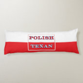 Poolse vlag Texan Poland Lichaamskussen (Achterkant)