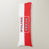 Poolse vlag Texan Poland Lichaamskussen (Voorkant Verticaal)