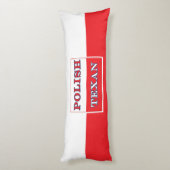 Poolse vlag Texan Poland Lichaamskussen (Achterkant (Verticaal))