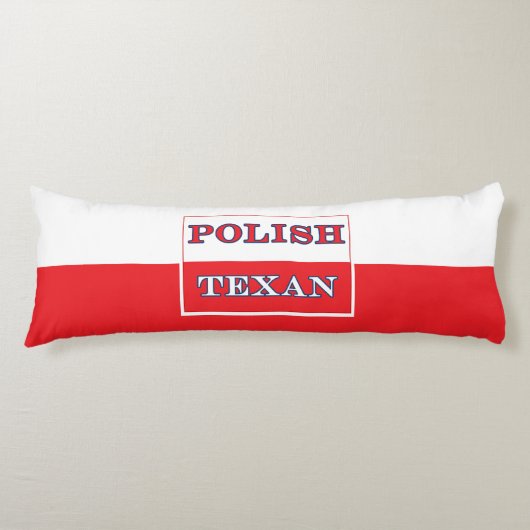 Poolse vlag Texan Poland Lichaamskussen (Voorkant)