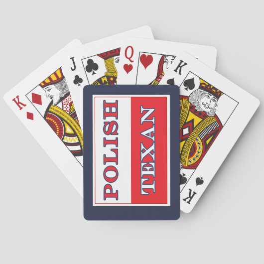 Poolse vlag Texan Poland Pokerkaarten (Achterkant)