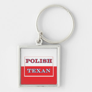 Poolse vlag Texan Poland Sleutelhanger