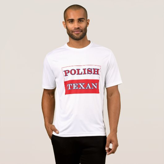 Poolse vlag Texan Poland T-shirt (Voorkant volledig)