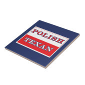 Poolse vlag Texan Poland Tegeltje (Zijkant)