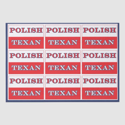 Poolse vlag Texan Poland Tissuepapier (Voorkant)