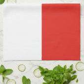 Poolse vlag theedoek (Gevouwen)