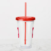 Poolse vlag Tumbler Acryl Drinkbeker (Rechts)