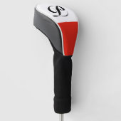 Poolse vlag van het Poolse douane-monogram Golfheadcover (Schuin)