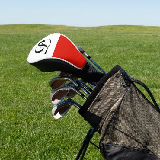 Poolse vlag van het Poolse douane-monogram Golfheadcover (Insitu)