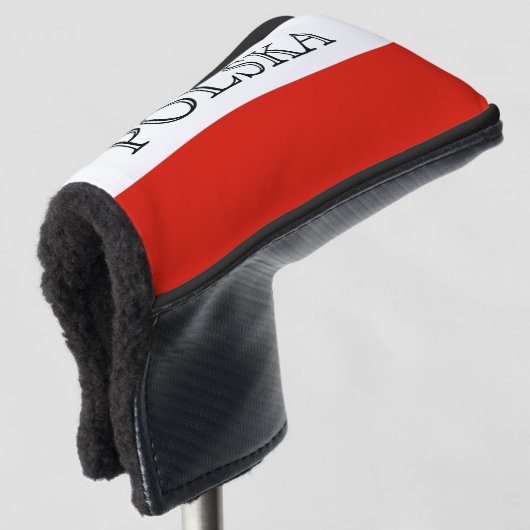 Poolse vlag van Poolse golfboorgat Golfheadcover (3/4 voorkant)
