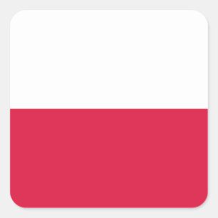 Poolse vlag vierkante sticker