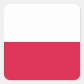 Poolse vlag vierkante sticker (Voorkant)