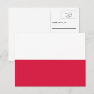 Poolse vlag, vlag van Polen Briefkaart