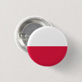 Poolse vlag, vlag van Polen Ronde Button 3,2 Cm (Voorkant /achterkant)