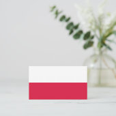 Poolse vlag, vlag van Polen Visitekaartje (Staand voorkant)