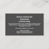 Poolse vlag, vlag van Polen Visitekaartje (Achterkant)