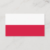 Poolse vlag, vlag van Polen Visitekaartje (Voorkant)