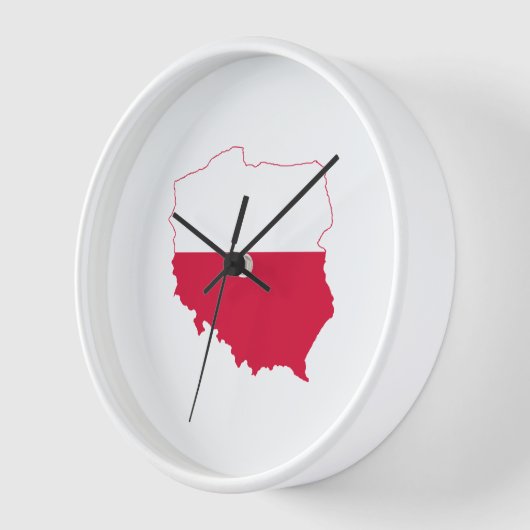 Poolse vlag-wandklok (Hoek)