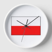 Poolse Vlag Wandklok