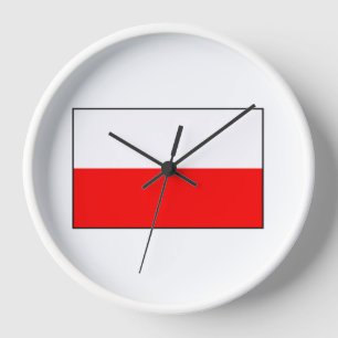 Poolse Vlag Wandklok