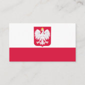 Poolse vlag & wapen, vlag van Polen Visitekaartje (Voorkant)