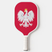 Poolse vlag | Wapenbekleding met Initiaal Pickleball Paddle (Achterkant)