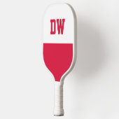 Poolse vlag | Wapenbekleding met Initiaal Pickleball Paddle (Links)